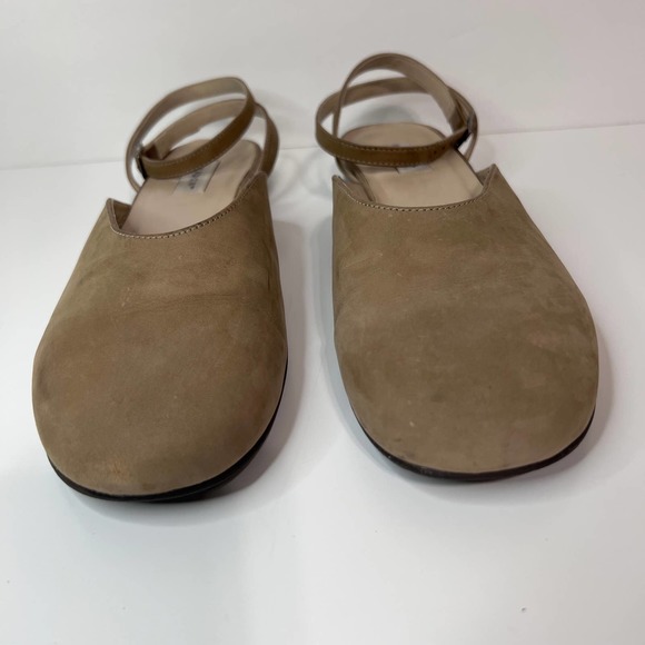 Paradox Ankle Wrap Leather Mules in Sand Size 10B - Picture 3 of 13